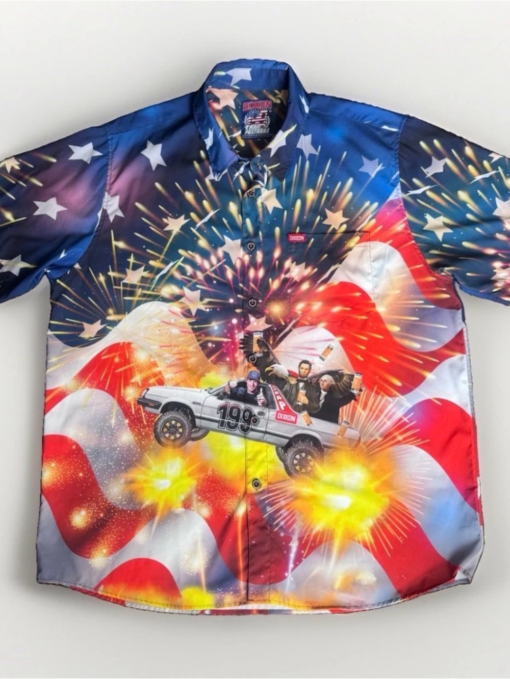 Limited Dixxon Travis Pastrana 199 Red White BRAAP Party Shirt 2XL